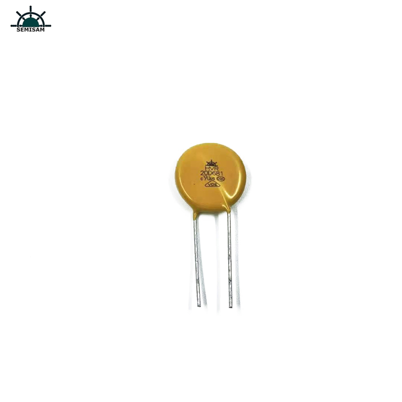 Chine Composants électroniques ODM, Varisteur d\'oxyde de zinc MOV de 20 mm de HVR20D681K pour l\'équipement d\'alimentation
